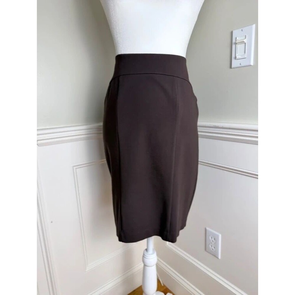 Grace Dane Lewis Chocolate Brown Knit Pencil Skirt Size S